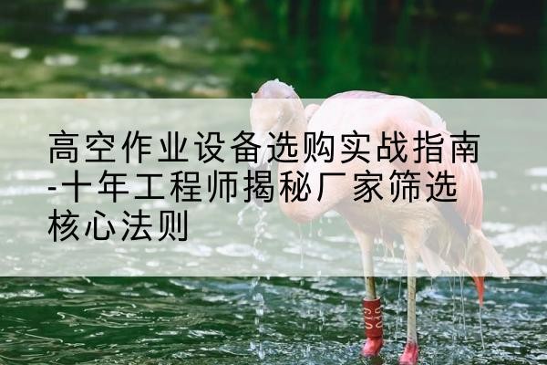 翔安剪叉式升降机厂家-高空作业设备选购实战指南-十年工程师揭秘厂家筛选核心法则